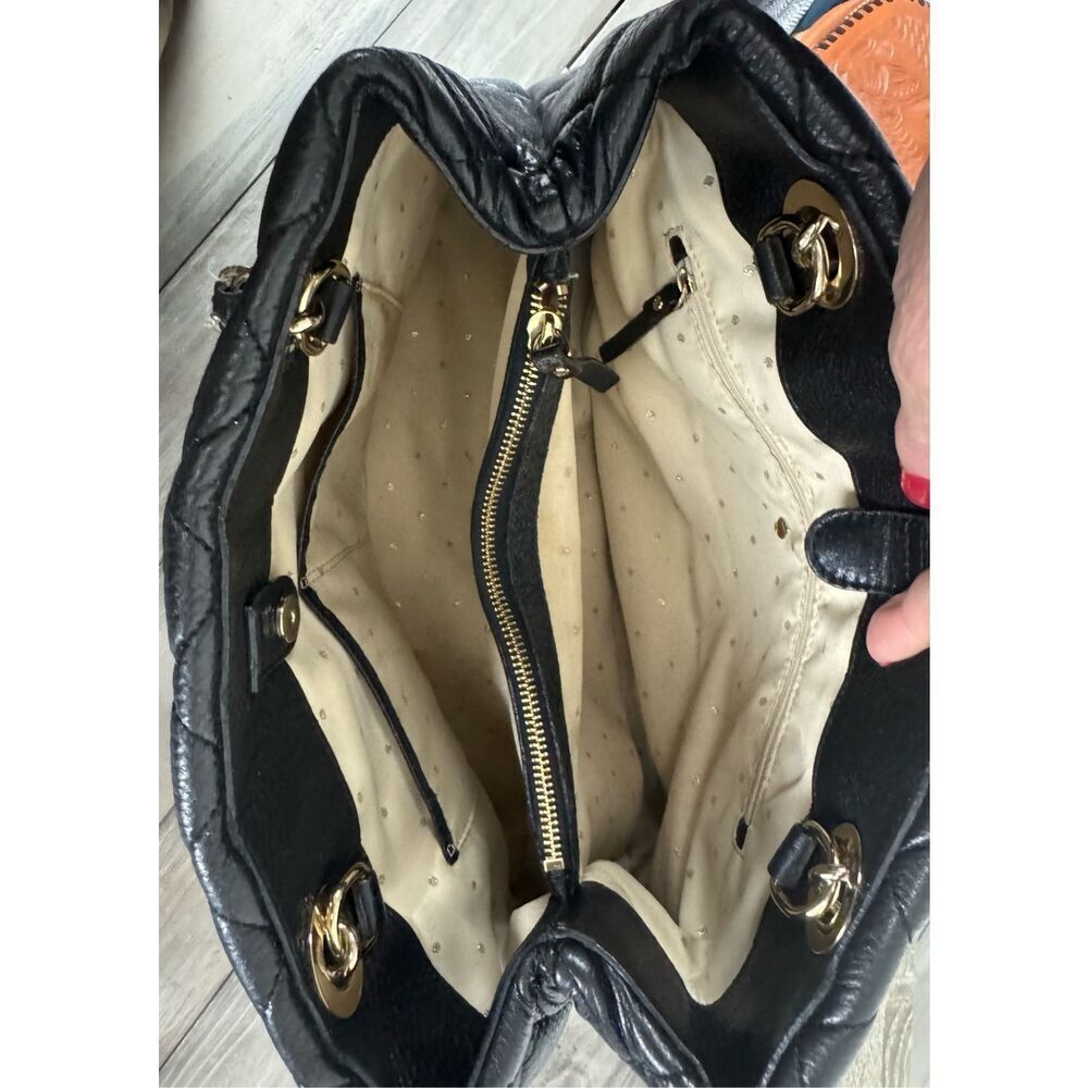 Classic Kate Spade Gold Coast Black‎ MaryAnne Quilted Tote Bag - Picture 8 of 13